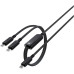 Дата кабель USB 2.0 USB-C 2in1 0.8m + sub 0.4m, 100W, C5-11 Acefast (6974316280149)