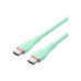 Дата кабель USB-C to USB-C 1.5m 100W Silicone Light Green Vention (TAWGG)