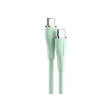 Дата кабель USB-C to USB-C 1.5m 100W Silicone Light Green Vention (TAWGG)
