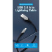 Дата кабель USB 2.0 AM to Lightning 2.0m 2.4A Aluminum Alloy Purple Vention (LABVH)
